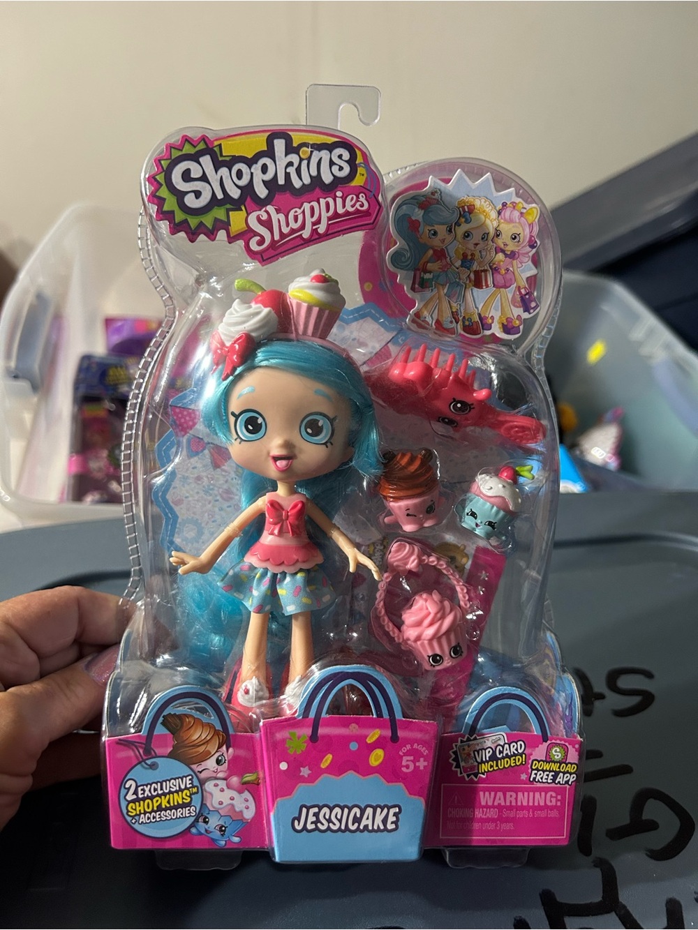 Shopkins Shoppies Jessicake Doll - Blue Hair & Pink Outfit